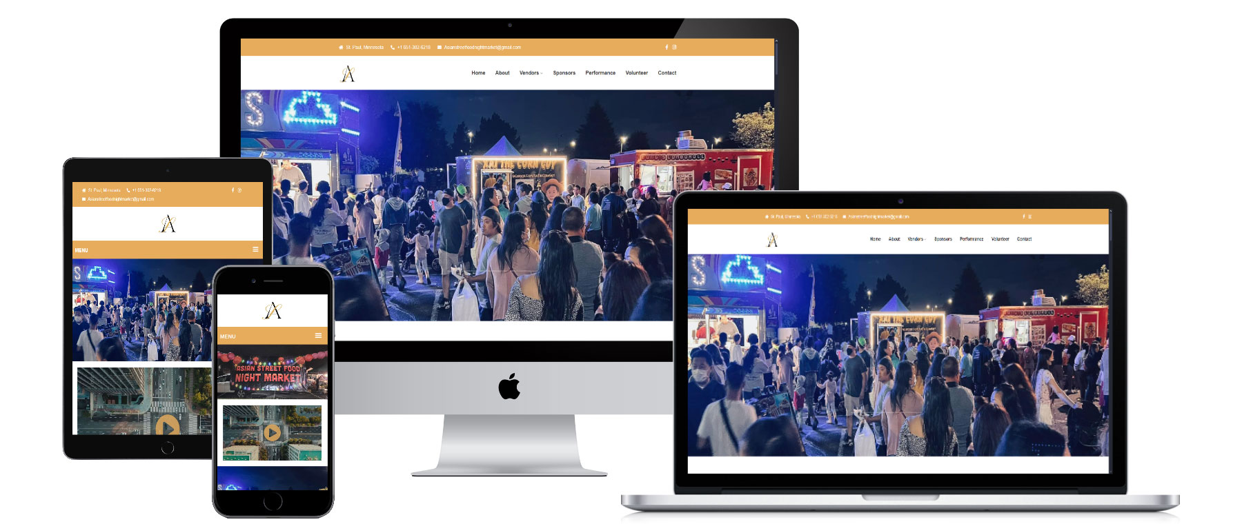 Asian Street Food website design and development