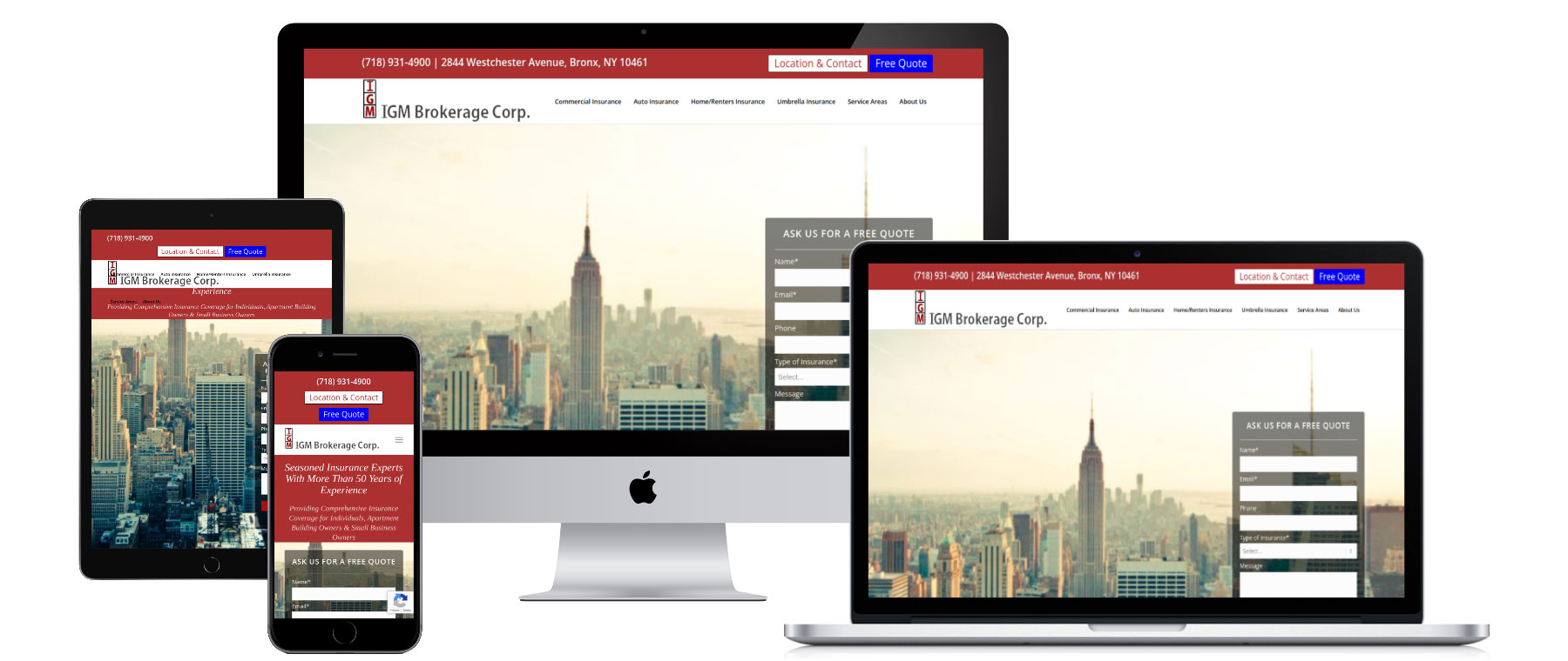 igm brokerage website design and development