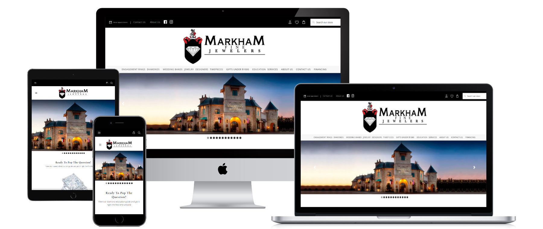 markham fine jewelers website design