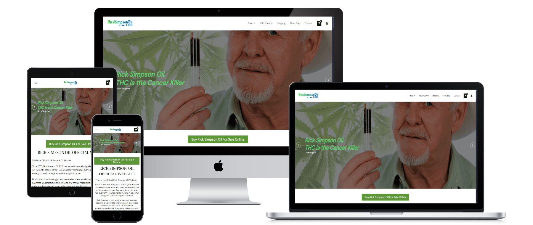 Rick Simpson Oil Official Website Design and Development