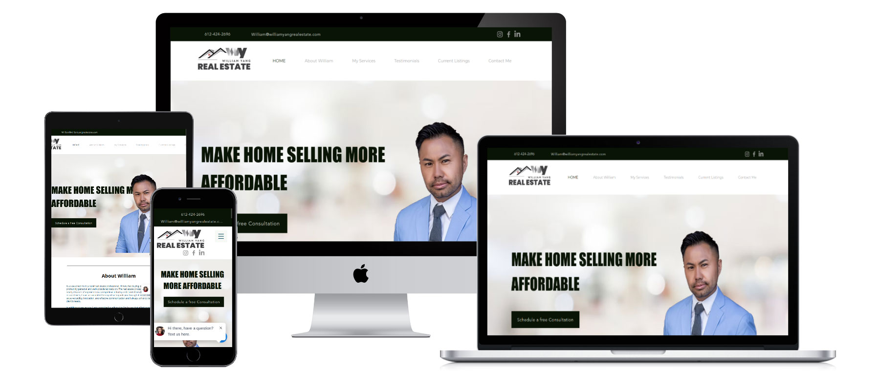 William Yang Real Estate website design and development